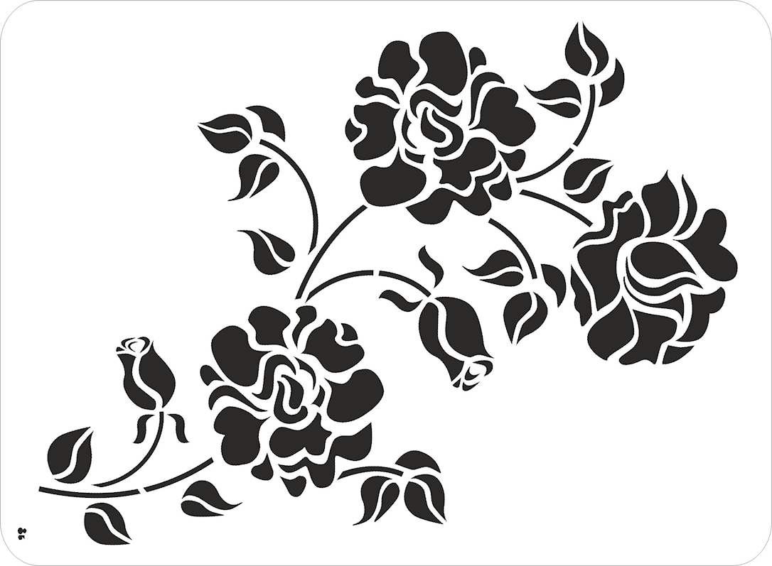 Maleskabelon, Roses in black Nr 83