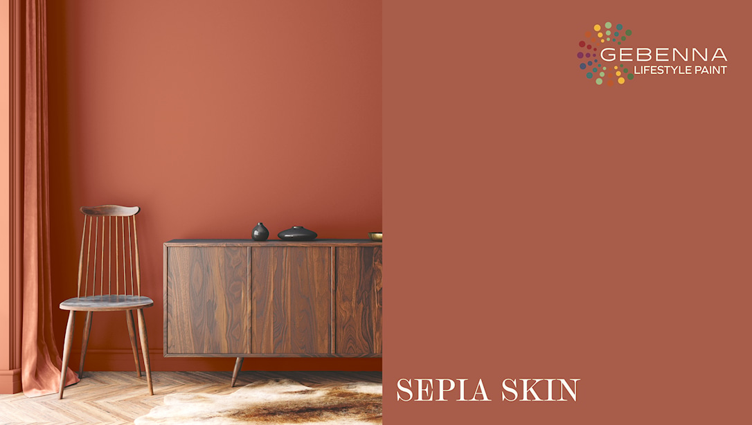 Gebenna Vægmaling: Sepia Skin Farveprøve