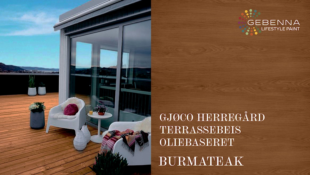 Gjøco Oliebaseret Terrassebeis: Burmateak 9 liter