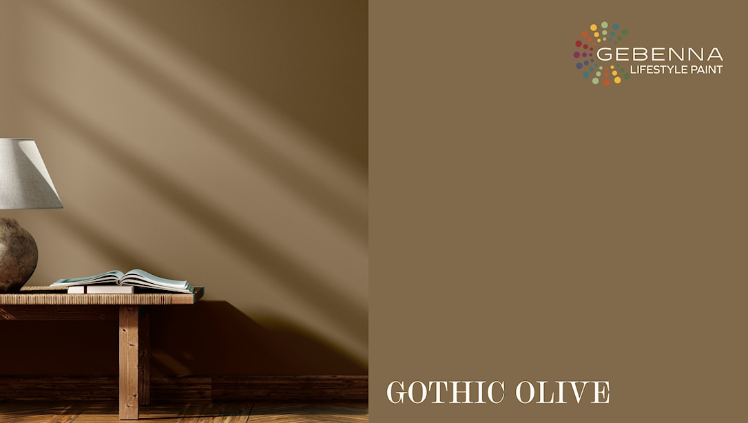 Se Gebenna Vægmaling: Gothic Olive Farveprøve hos Gebenna.com
