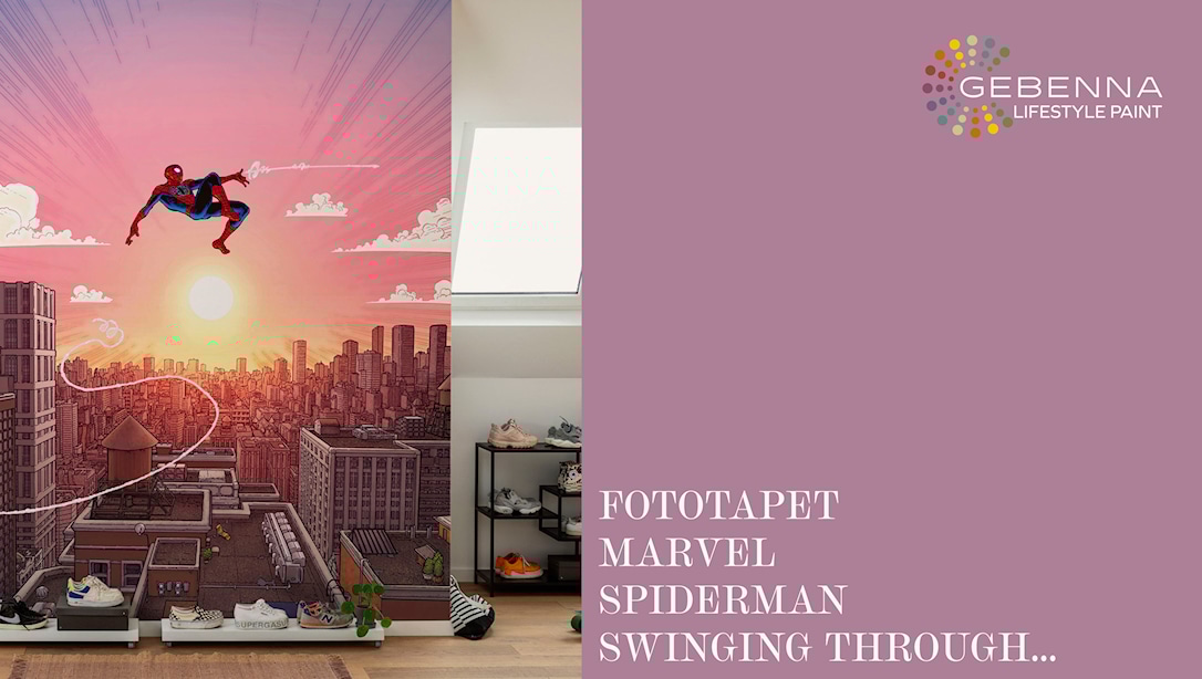Fototapet: Marvel Spiderman ogquot;Swinging through the airogquot;