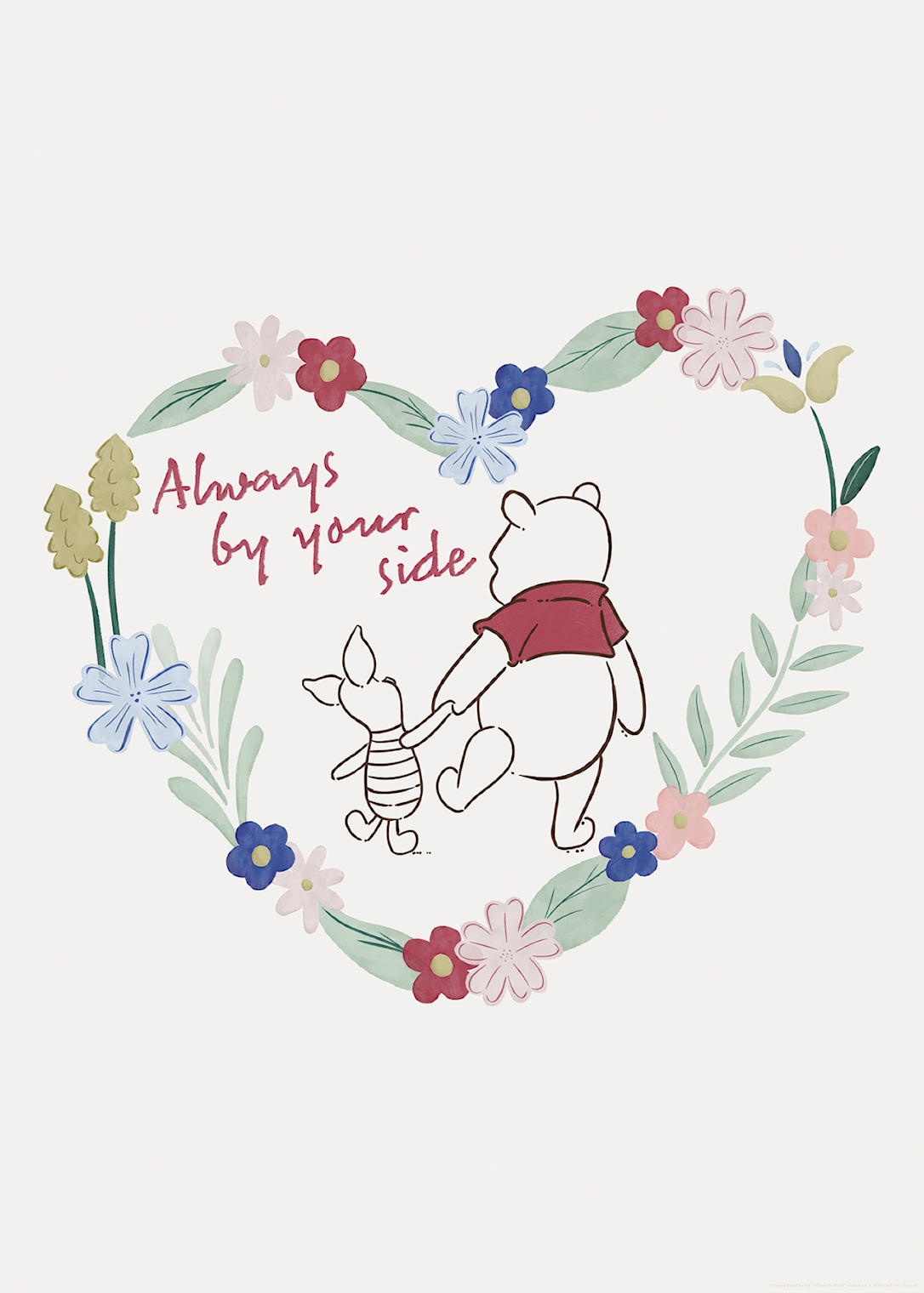 Wall Art Disney Winnie the Pooh Always by your Side 30×40 cm