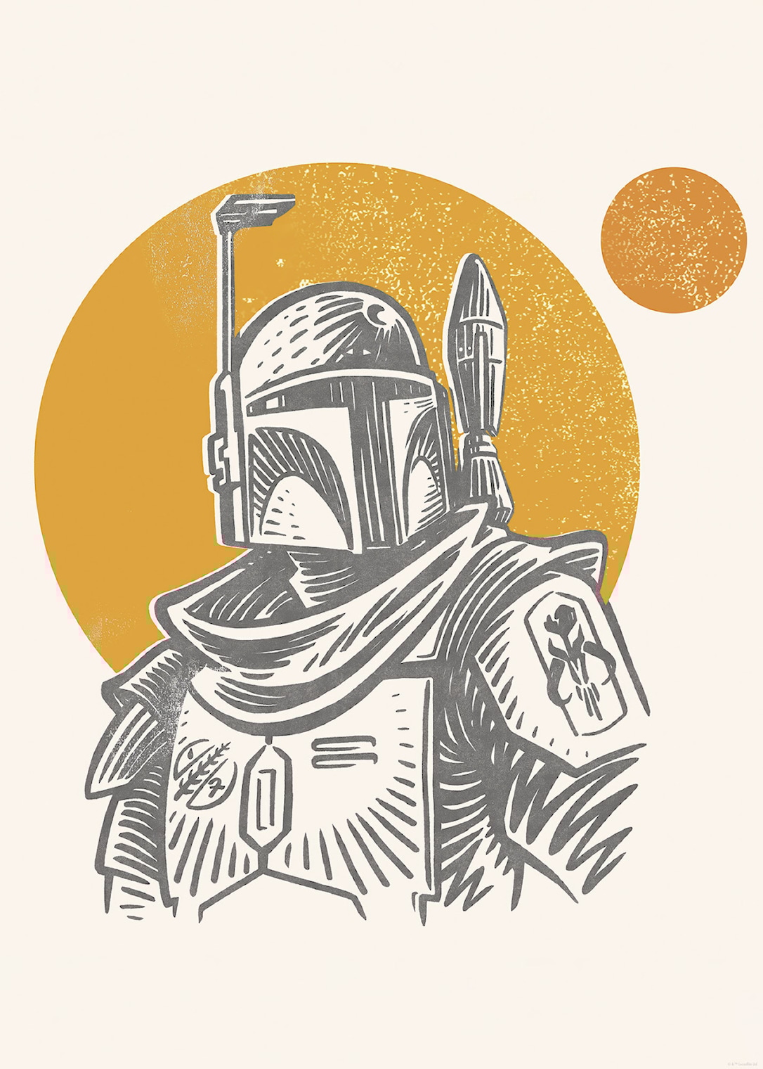 Plakat: Star Wars Boba Feet Illustration Iconic 30x40 Cm